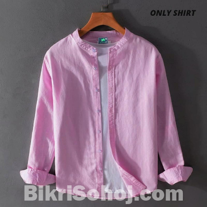 Solid Color Cotton Shirt (Only Shirt)